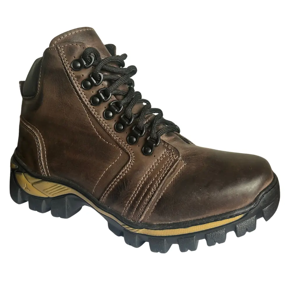 Bota Coturno Masculino de Couro Látego REF 232 — Café