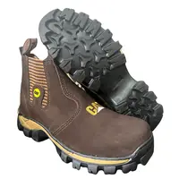 Botina Masculina Couro Nobuck CAT REF 519 Café Nobuck, foto 3