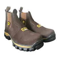Botina Masculina Couro Nobuck CAT REF 519 Café Nobuck, foto 4