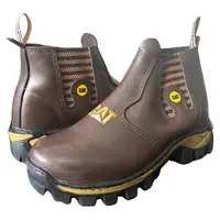 Botina Masculina Couro Nobuck CAT REF 519 Café Látego, foto 4