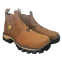 Botina Masculina Couro Nobuck CAT REF 519 Castor, foto 2