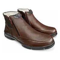 Botina Anatômica Masculina de Couro com Zíper REF 112 Café, foto 4