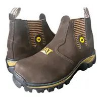 Botina Masculina Couro Nobuck CAT REF 519 Café Nobuck, foto 2