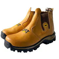 Botina Masculina Couro Nobuck CAT REF 519 Bege, foto 3