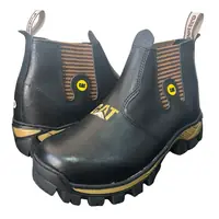 Botina Masculina Couro Nobuck CAT REF 519 Preto, foto 2