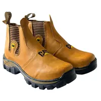 Botina Masculina Couro Nobuck CAT REF 519 Bege, foto 2