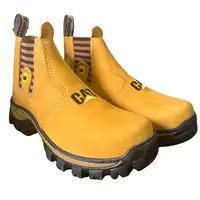 Botina Masculina Couro Nobuck CAT REF 519 Kamel, foto 4