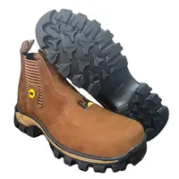 Botina Masculina Couro Nobuck CAT REF 519 Castor, foto 4
