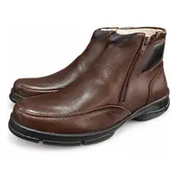 Botina Anatômica Masculina de Couro com Zíper REF 112 Café, foto 3