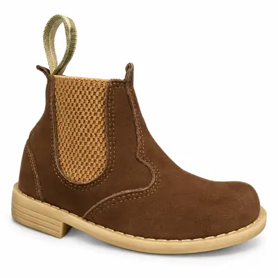 Botina Infantil de Couro Nobuck com Sola Costurada REF 233