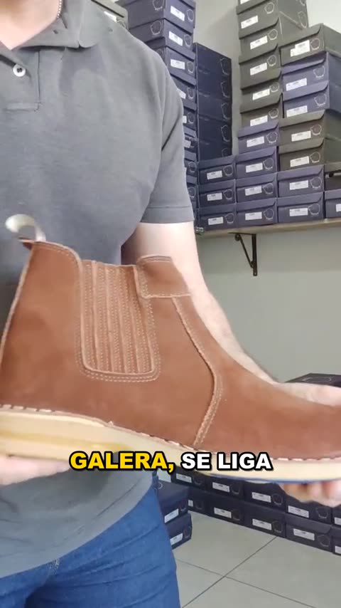 Botina Vira Francesa de Couro com Solado em Gel REF 3004 Castor, capa do vídeo 4
