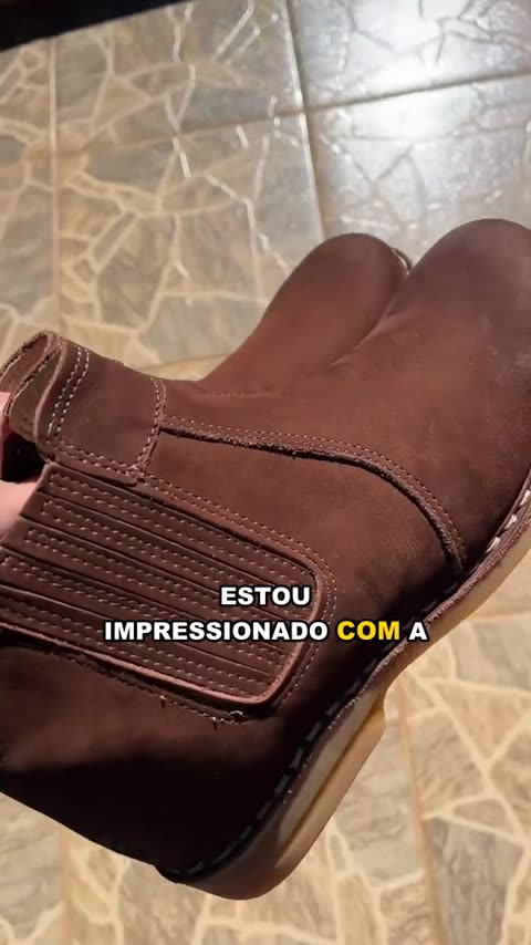 Botina Vira Francesa de Couro com Solado em Gel REF 3004 Castor, capa do vídeo 2