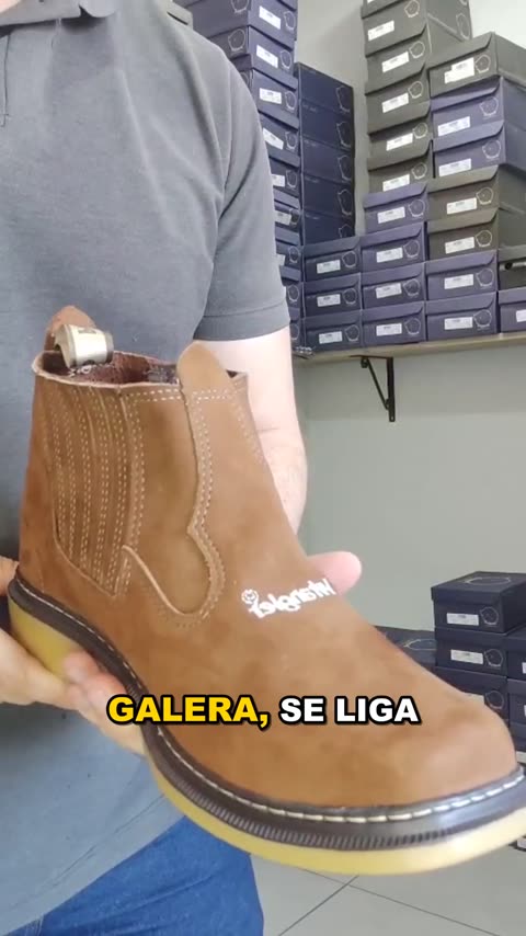 Botina Rodeio de Couro Látego com Elástico REF 218 Castor, capa do vídeo 2